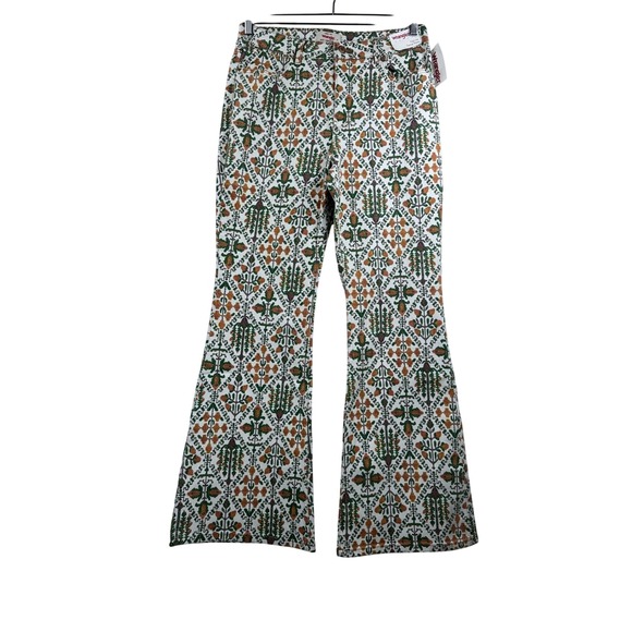 Wrangler Denim - Wrangler High Rise Fierce Flare Jeans Boho Festival Multicolored cow girl sz 31